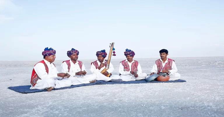 Rann Utsav where artist playing local music